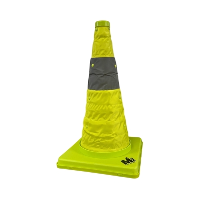 17712-4-18, 4PK 18 COLLASIBLE LIME TRAFFIC CONES, Mutual Industries