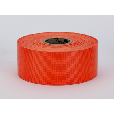17772-145-4000, Vinyl Coated Nylon Reinforced Fluorescent Barricade Tape, 4 x 50 yd., Glo Orange (Pack of 3), Mega Safety Mart