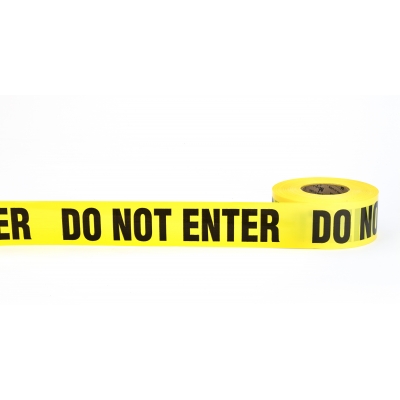 17779-10-3000, 3Mil Barricade Tape Do Not Enter, 3 x 1000', Yellow (Pack of 10), Mega Safety Mart