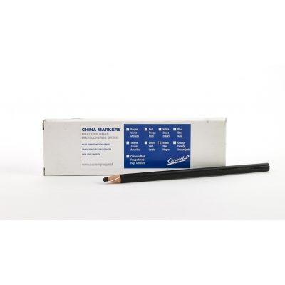 822-91, Peel-Off Multi-Purpose China Marker Pencils, Black (Pack of 12), Mutual Industries