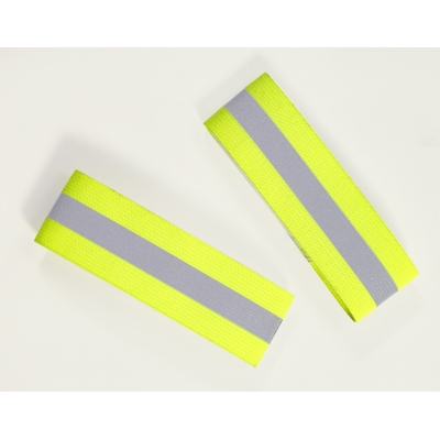 M14509-0-3, Reflective Elastic Wristband with Velcro Closure, 10 in. Length x 1-1/2 in. Width, Lime, Mutual Industries