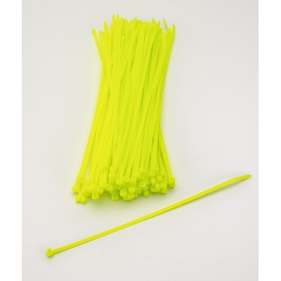M14970-138-11, Multi-Purpose Locking Ties, 11 in., Neon Yellow (Pack of 100), Mutual Industries