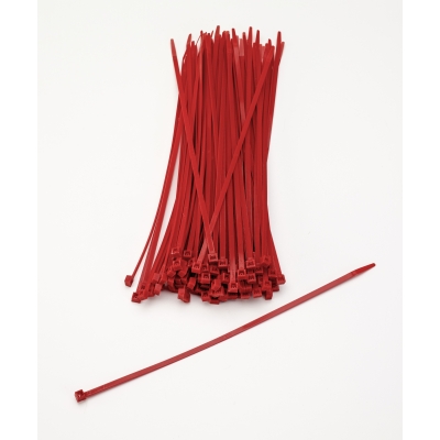 M14970-79-11, Multi-Purpose Locking Ties, 11 in., Red (Pack of 100), Mutual Industries