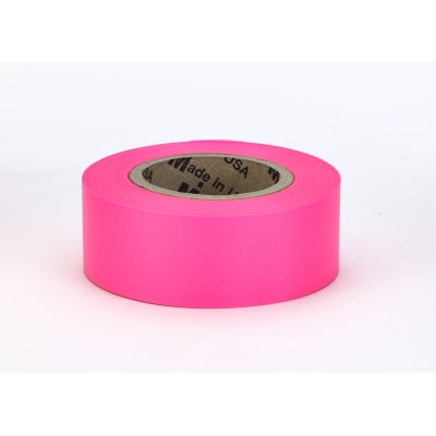 M16001-175-1875, Flagging Tape Ultra Glo, 1-3/16 x 50 YDS, Pink (Pack of 12), Mutual Industries
