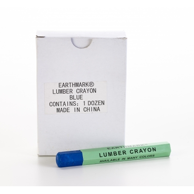 M16100-25, Lumber Marking Crayons, Water Resistant, 4 1/2 x 1/2, Blue (Pack of 12), Mutual Industries
