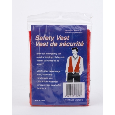 M16312-45, High Visibility 10 mil PVC Disposable Safety Vest, Blaze Orange, Mutual Industries