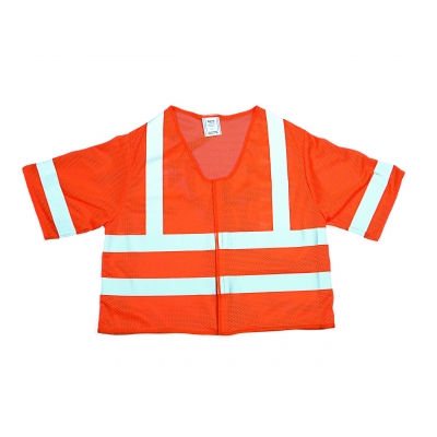 Medium Lime Mutual inc. Mutual Industries 16381-0-2 High Visibility ANSI Class 3 Polyester Long Sleeve Tee with 2 Silver Reflective Tape 