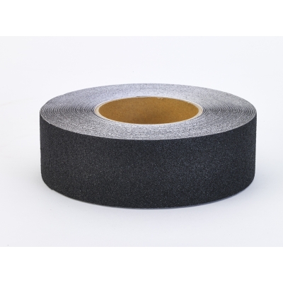 M17768-91-1000, Aluminum Oxide Non Skid Abrasive Safety Tape, 60' Length x 1 Width, Black, Mutual Industries