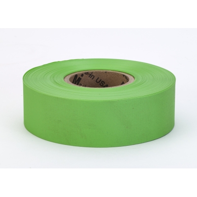 M17777-139-1875, PVC TUNDRA Flagging Tape, 5 mil, 1-3/16 x 50 yd., Glo Lime (Pack of 12), Mutual Industries