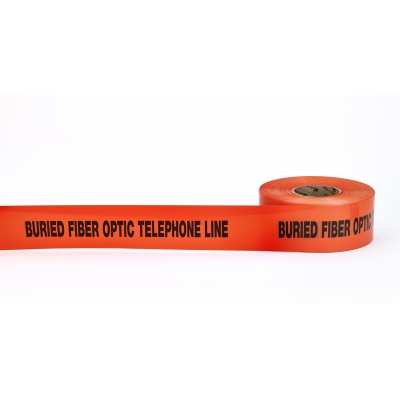 M17783-45-3000, Polyethylene Non Detectable Underground Tele/Fiberoptic Marking Tape, 4.5 mil Thickness, 1000' Length x 3 Width, Orange, Mutual Industries