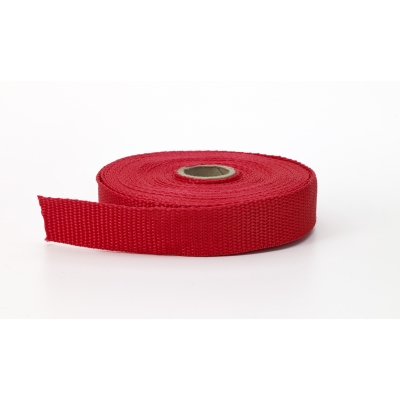 M2020-212-150-10, Polypropylene webbing, 1.5 in Wide, 10 yds, Red, Mutual Industries