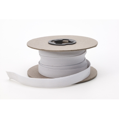 M3060-0000-050-10, Braided elastic, .5 in Wide, 10 yds, White, Mutual Industries