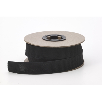 M3080-9999-1-10, Knit elastic, Black 1 in - 10 yards, Mutual Industries