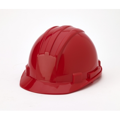 M50200-79, Polyethylene 4-Point Ratchet Suspension Hard Hat, Red, Mutual Industries