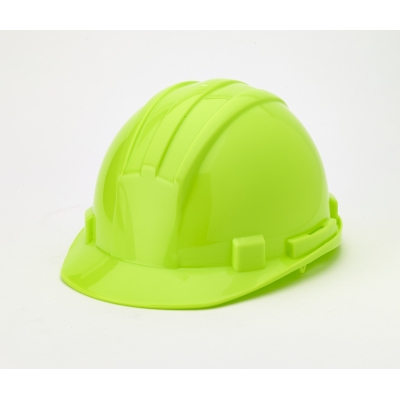 M50215-139, Hard Hat, 6-Point Ratchet Suspension, Hivis Lime, Mutual Industries