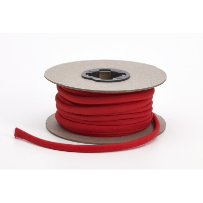 M51-025-9703-25, Broadcloth spaghetti, 1/4 in Wide, 25 yds, Red, Mutual Industries