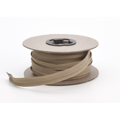 M62-050-9212-25, Broadcloth cord piping, 1/2 in Wide, 25 yds, Khaki, Mutual Industries