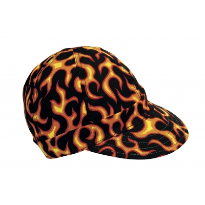 M7357-0-0, Kromer Welder Cap, Cotton, Length 5 in, Width 6 in- 1size, Flames, Mutual Industries
