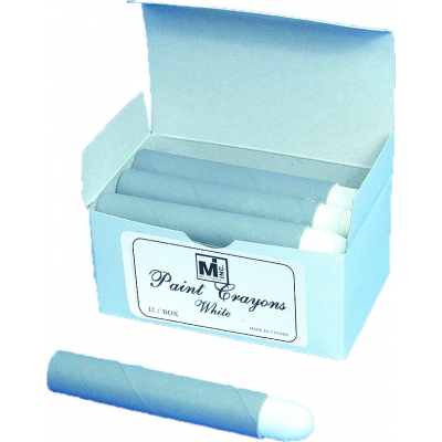 M820-10, Paint Crayons, White (Pack of 12), Mutual Industries