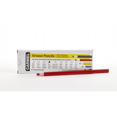 M822-10, Peel-Off Multi-Purpose China Marker Pencils, Red (Pack of 12), Mutual Industries