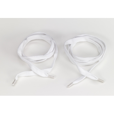 M8900-0000-48F, Flat cord 5/8 in tipped laces, 48 in lengths, White, Mutual Industries