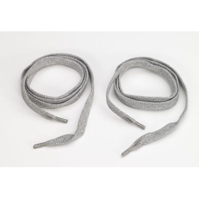 M8900-0002-54F, Flat cord 5/8 in tipped laces, 54 in lengths, Heather grey, Mutual Industries