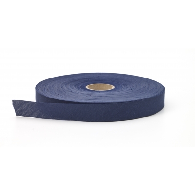 M91-100-9021-125-25, Broadcloth flat bias binding, 1.25 in Wide, 25 yds, Navy, Mutual Industries