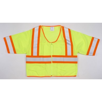16491-0-103, CL3 ANSI LIME MESH L MADE IN USA, Mutual Industries