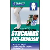 Anti-Embolism Stockings Thigh High Closed White
